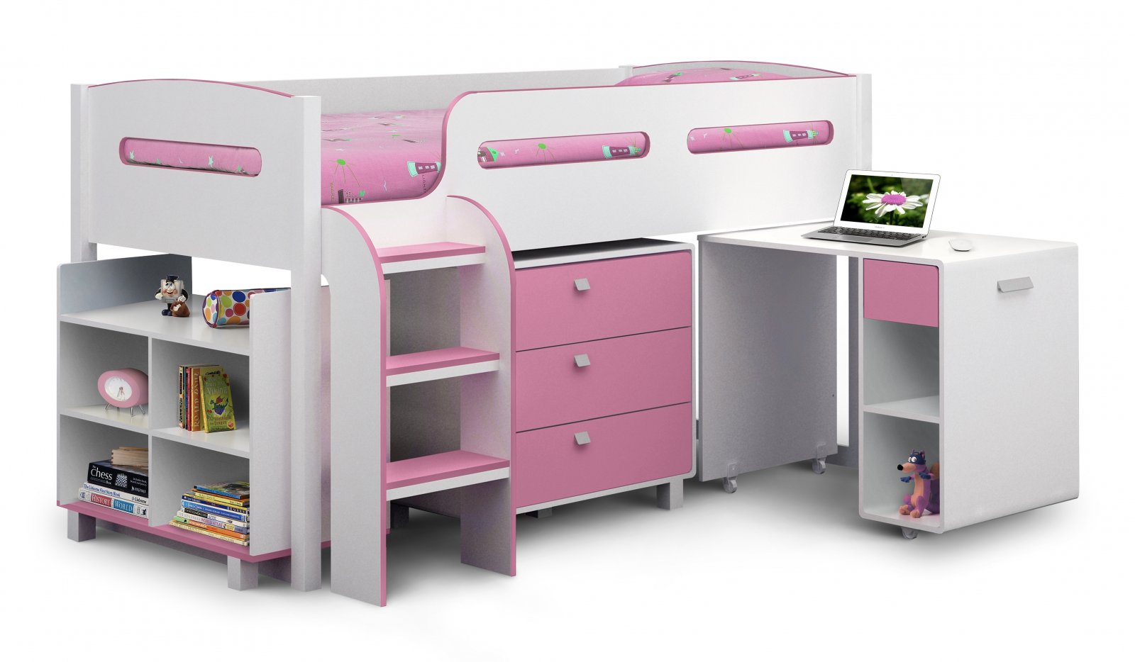 mid sleeper cabin bed with storage