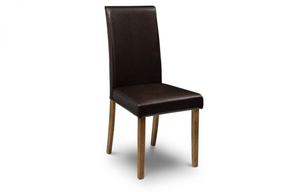hudson chair brown with oak leg