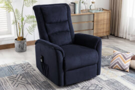 Dark blue up-right chair | Kent Beds and Sofas